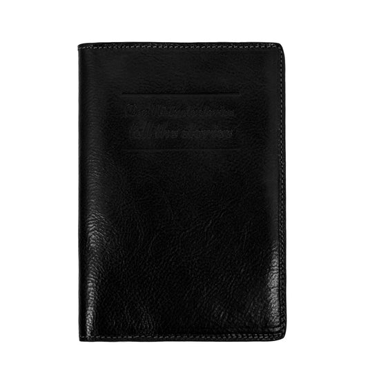 Schwarzes Reisepass-Etui aus Leder - GULLIVER'S TRAVELS - alaabouch.de