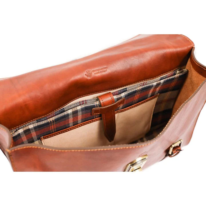 Vielseitige Lederaktentasche mit Riemen – Konvertierbar zum Rucksack  - The Glass Menagerie - alaabouch.de