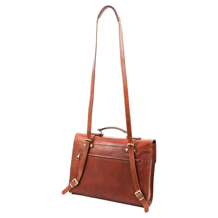 Vielseitige Lederaktentasche mit Riemen – Konvertierbar zum Rucksack  - The Glass Menagerie - alaabouch.de