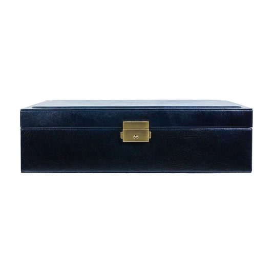 Blaue Leder Uhrenbox, Uhren Organizer - Herzog - alaabouch.de
