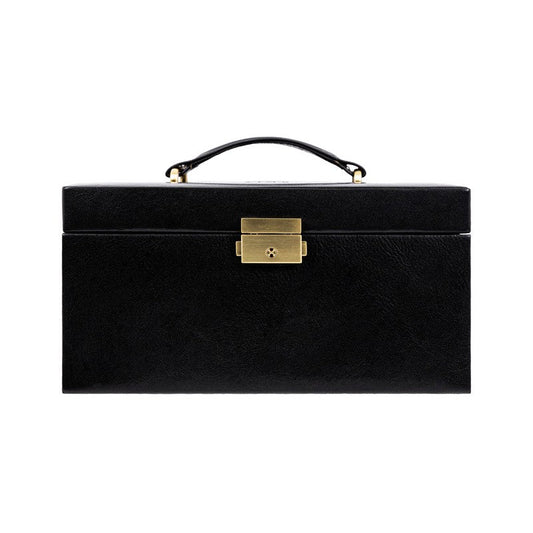 Schwarze Schmuckschatulle aus Leder - Beloved - alaabouch.de