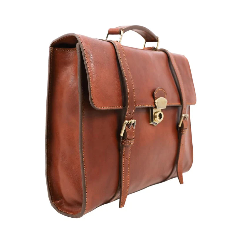 Vielseitige Lederaktentasche mit Riemen – Konvertierbar zum Rucksack  - The Glass Menagerie - alaabouch.de