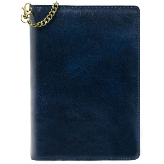 Blaues Lederjournal mit austauschbarem A5 Schreibblock - The Diary Of A Nobody - alaabouch.de