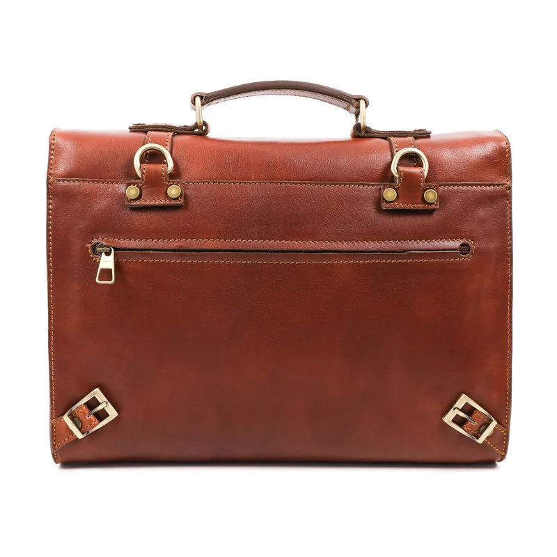 Vielseitige Lederaktentasche mit Riemen – Konvertierbar zum Rucksack  - The Glass Menagerie - alaabouch.de