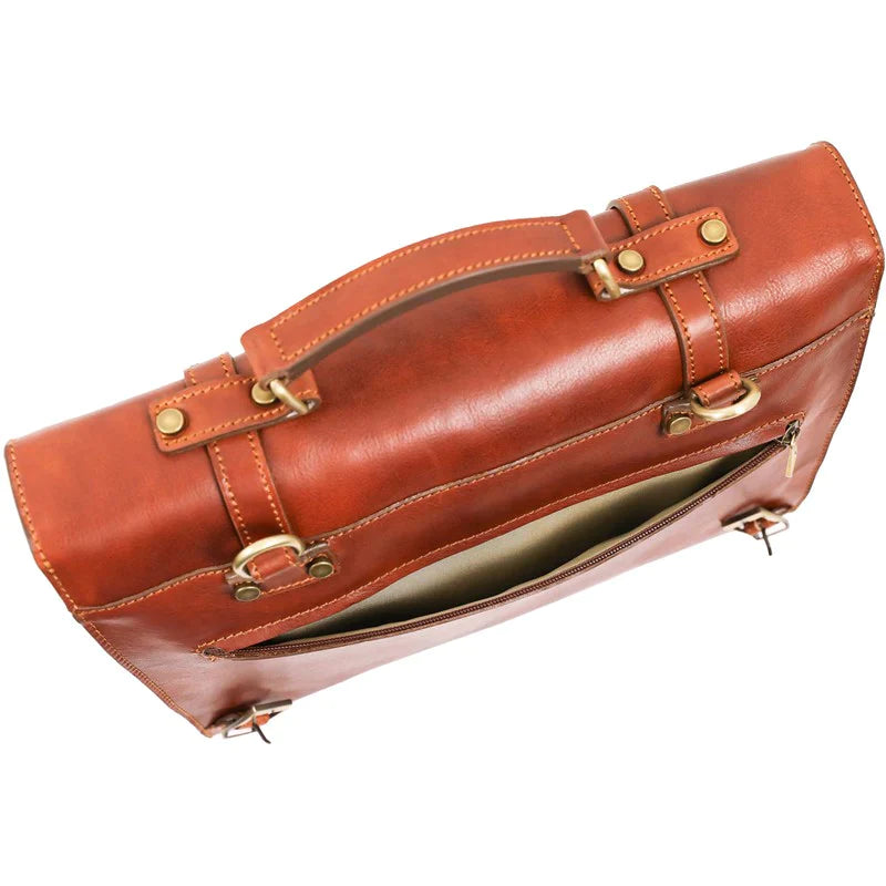 Vielseitige Lederaktentasche mit Riemen – Konvertierbar zum Rucksack  - The Glass Menagerie - alaabouch.de