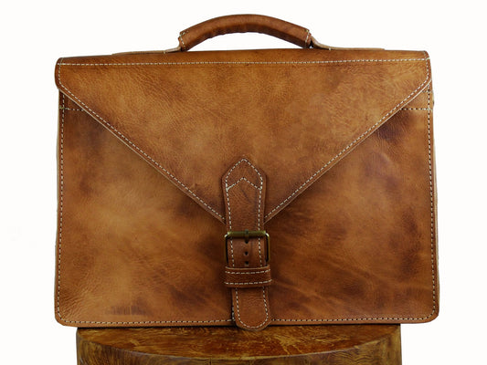 Aktentasche aus Leder - Messenger-Tasche - alaabouch.de