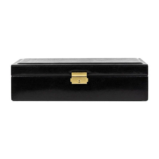 Schwarze Leder-Uhrenbox, Uhrenorganisator - Herzog - alaabouch.de