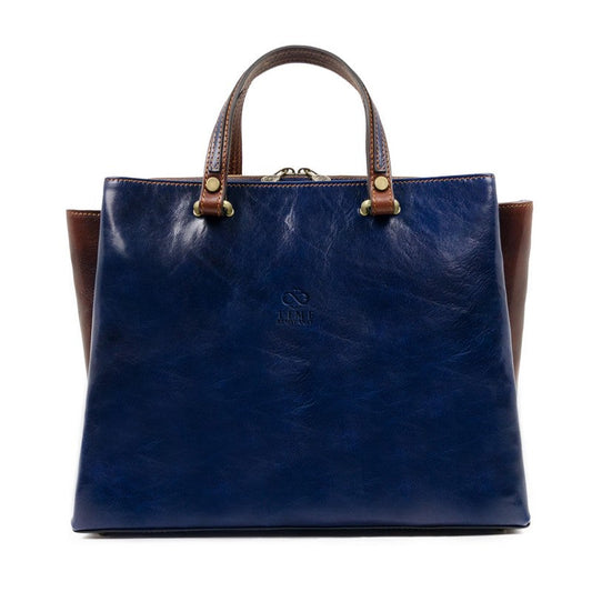 Blaue Leder-Umhängetasche für Damen - The Scarlet Letter - alaabouch.de