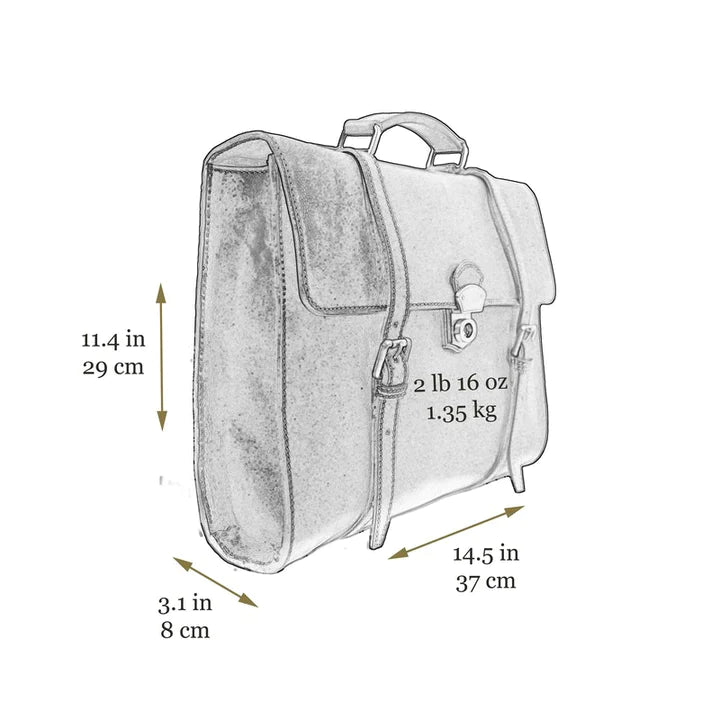 Vielseitige Lederaktentasche mit Riemen – Konvertierbar zum Rucksack  - The Glass Menagerie - alaabouch.de