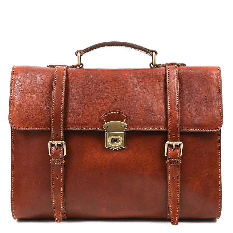 Vielseitige Lederaktentasche mit Riemen – Konvertierbar zum Rucksack  - The Glass Menagerie - alaabouch.de