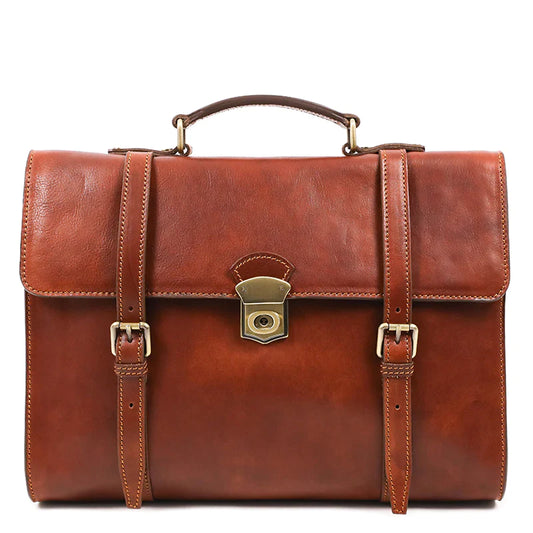 Vielseitige Lederaktentasche mit Riemen – Konvertierbar zum Rucksack  - The Glass Menagerie - alaabouch.de